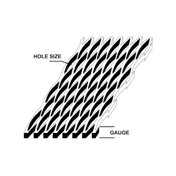 Onlinemetals 1.5" Hole x #13 Carbon Steel Expanded A36-Flattened 22502